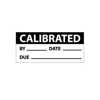 Nmc Write On Inspection Labels   2.25X1   Calibrated By___ Date___ Due___ (Black/White)   Black