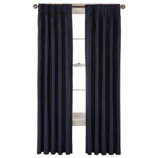 ROYAL VELVET Supreme Pinch Pleat/Back Tab Lined Curtain Panel, Blue