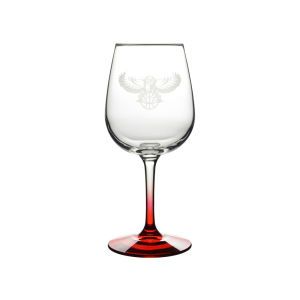 Atlanta Hawks Boelter Brands Satin Etch Wine Glass