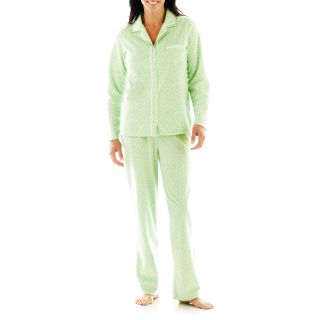 Earth Angels Microfleece Pajama Set, Green, Womens