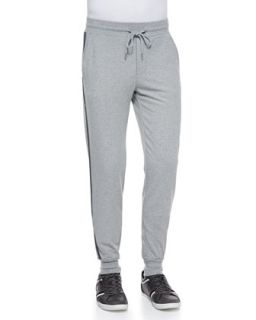 Sweatpants with Racing Stripes, Gray   Moncler