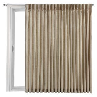 ROYAL VELVET Supreme Pinch Pleat/Back Tab Thermal Patio Door Panel, Linen