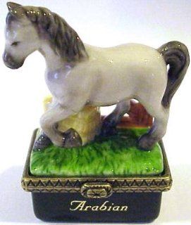 Arabian Horse Porcelain Hinged Box   Collectible Figurines