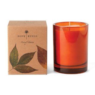 Rosy Rings Botanica Glass Candle, Honey Tobacco   Scented Candles
