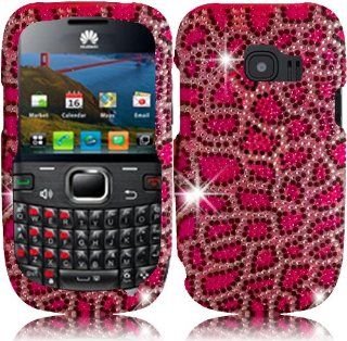 For Huawei Pinnacle 2 M636 Full Diamond Bling Cover Case Pink Leopard Accessory Cell Phones & Accessories