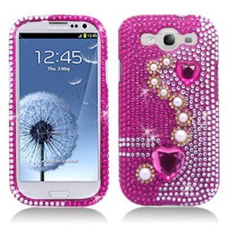 Aimo SAMI9300PCLDI636 Dazzling Diamond Bling Case for Samsung Galaxy S3 i9300   Retail Packaging   Pearl Pink Cell Phones & Accessories