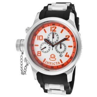 Invicta Men's 1928 Russian Diver Chronograph White Dial Black Polyurethane Watch at  Men's Watch store.