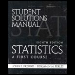 Statistics  First Course (Student Solutions Manual)