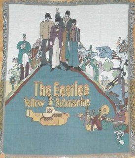 Beatles Throw Blanket Yellow Submarine Lp Cover Style  Bed And Bath Products  