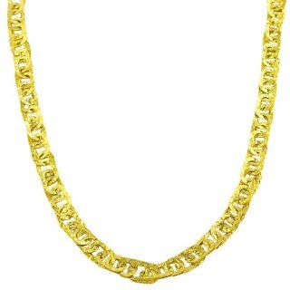 10 Karat Yellow Gold Hammered Oval Link Contempo Necklace (18 Inch) Jewelry