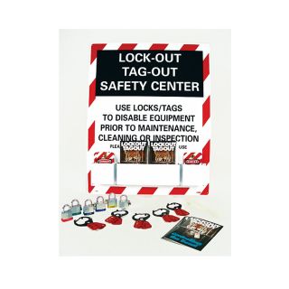 Nmc Lockout/Tagout Safety Center   Board With Supplies