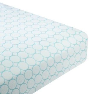 Swaddle Designs Fitted Crib Sheet   Turquoise Mod Circles