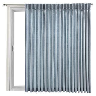ROYAL VELVET Supreme Pinch Pleat/Back Tab Thermal Patio Door Panel, Blue