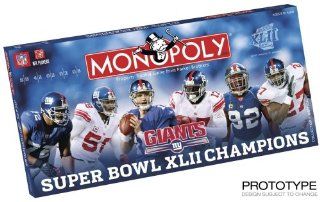 Usaopoly Super Bowl 42 Champions Giants Monopoly   Toys & Games