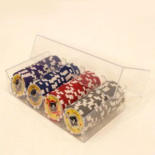 Clear Plastic Poker Chip Storage Box   SET of 5  Poker Chip Trays  Sports & Outdoors