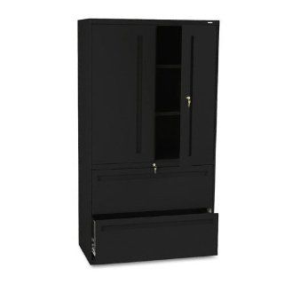 HON 785LSP   700 Series Lateral File w/Storage Cabinet, 36w x 19 1/4d, Black  