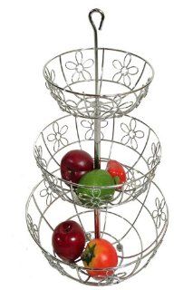 3 Tiers Chrome Fruit Basket W/daisy Design (Item #25 671)   Kitchen Storage And Organization Product Sets