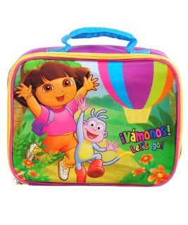 Dora the Explorer and Boots 'Balloon Adventure' Girls Purple Square School Lunchbox Toys & Games
