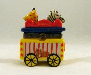 Circus Train Car Tiger Cage Zebra Trinket Box phb   Decorative Boxes