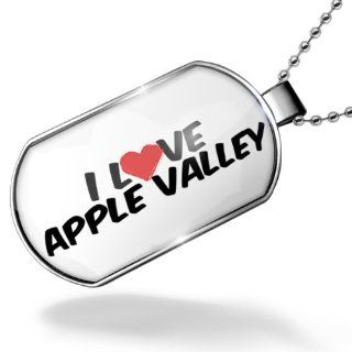 Dogtag I Love Apple Valley Dog tags necklace   Neonblond NEONBLOND Jewelry
