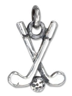 Sterling Silver Golf Clubs and Ball Golf Charm Jewelry
