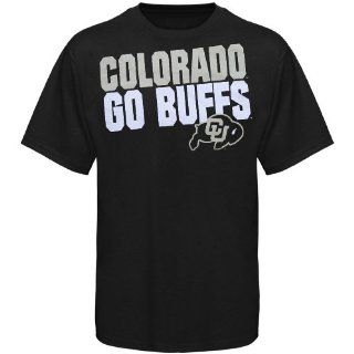 NCAA Colorado Buffaloes Colorado Go Buffs Slogan T Shirt   Black (XXXXX Large)  Sports Fan T Shirts  Sports & Outdoors