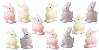Biedermann 12 Bunny Candles, Assorted Pastel Colors, 3.675 Inch   Novelty Candles