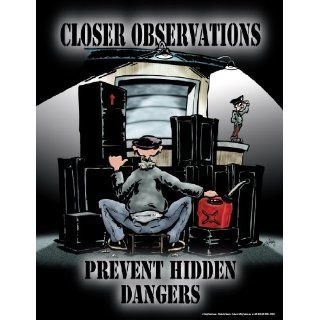 Arson Closer Observations Prevent Hidden Dangers Fire Safety Poster Industrial Warning Signs