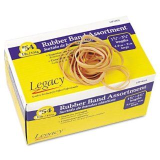 Legacy Rubber Bands, #54, Assorted Sizes, Approximately 650, 1 lb Box 