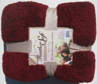 Casual Living Feather Soft Oversized Throw 60 in X 70 in   Merlot Red   Throw Blankets