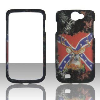 2D Camo Flag Stem Samsung Exhibit II 4G T679 / Galaxy Exhibit 4G / Galaxy W (i8150) Wonder T Mobile Hard Case Snap on Rubberized Touch Case Cover Protector Cell Phones & Accessories