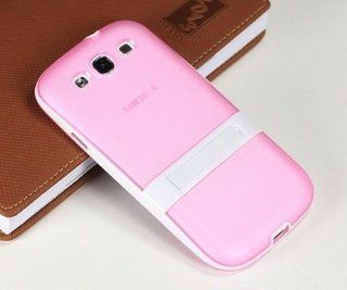 Shining Gold TPU Case With Stand Compatible With Samsung Galaxy S3 I9300,Pink Cell Phones & Accessories