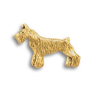 14k Gold Schnauzer Pin by The Magic Zoo Merry Rosenfield Jewelry