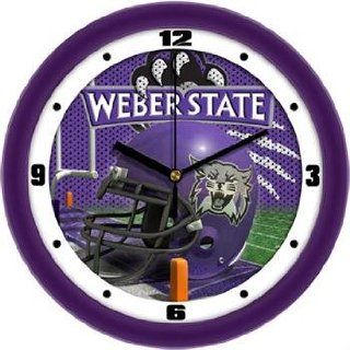 Weber State Wildcats NCAA Football Helmet Wall Clock  Sports Fan Wall Clocks  Sports & Outdoors