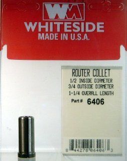 Whiteside Router Bits 6406 Steel Router Collet 1/2 Inch Inside Diameter 3/4 Inch Outside Diameter    
