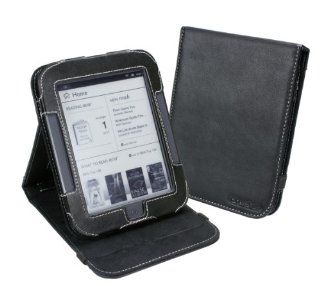 Cover Up Barnes & Noble Nook Simple Touch / Simple Touch with Glowlight Reader Nappa Leather Cover Case (Inversion Stand)   Black Electronics