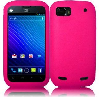 ZTE Warp Sequent N861 ( Boost Mobile ) Phone Case Accessory Delicate Pink Soft Silicone Rubber Skin Cover with Free Gift Aplus Pouch Cell Phones & Accessories