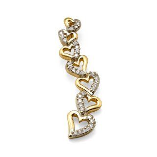 Island Journey Heart Pendant with Diamonds in 14K Yellow Gold Jewelry