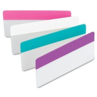Post It Durable File Tabs, 3 x 1 1/2 Inches, Pink/White/Aqua/Violet, 24 per Pack (686PWAV3IN)  Index Tabs 