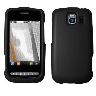 Hard Plastic Snap on Cover Fits LG VS660 Vortex Solid Black (Rubberized) Verizon Cell Phones & Accessories