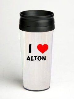 16 oz. Double Wall Insulated Tumbler with I Love Alton   Paper Insert (first name/surname/nickname) Kitchen & Dining