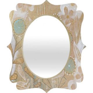 DENY Designs Cori Dantini Blue Floral Quatrefoil Mirror