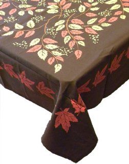 Autumn Leaves Brown Tablecloth  