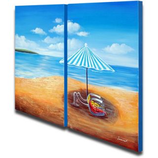 White Walls 2 Piece In the Shade Canvas Art Set