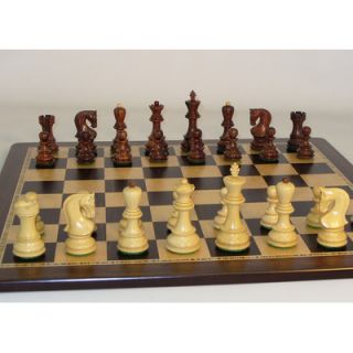 WorldWise Chess Rosewood Old Russian Ebony Birdseye Chess Set