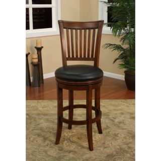 American Heritage Dennison Traditional Bar Stool in Suede with Black