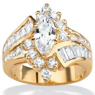 Palm Beach Jewelry 18k Gold/Silver Cubic Zirconia Ring