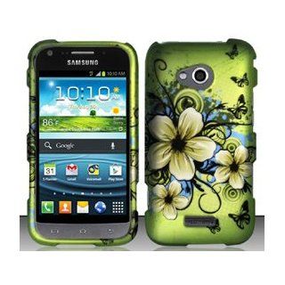 Samsung Galaxy Victory 4G LTE L300 Hawaiian Flowers Design Hard Case Snap On Protector Cover + Free Opening Tool + Free American Flag Pin Cell Phones & Accessories