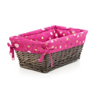 Lambs & Ivy Raspberry Swirl Basket with Liner
