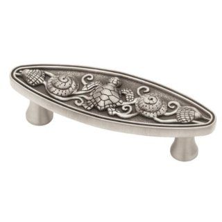 Liberty PBF663 BSP C 3 Inch Seaside Oval Cabinet Hardware Handle Pull   Cabinet And Furniture Knobs  